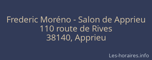 Frederic Moréno - Salon de Apprieu