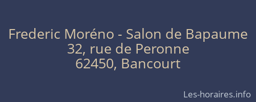 Frederic Moréno - Salon de Bapaume