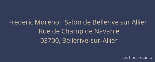 Frederic Moréno - Salon de Bellerive sur Allier