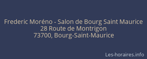 Frederic Moréno - Salon de Bourg Saint Maurice