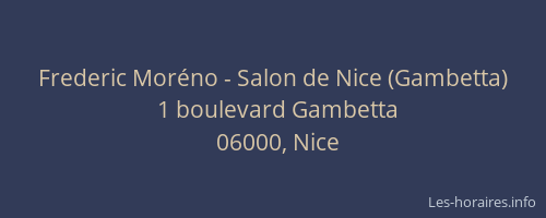 Frederic Moréno - Salon de Nice (Gambetta)