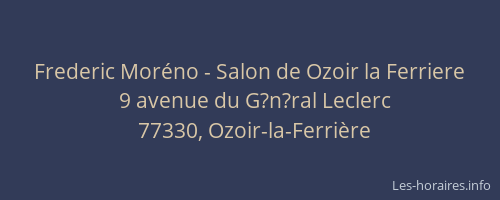 Frederic Moréno - Salon de Ozoir la Ferriere