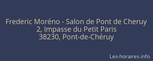 Frederic Moréno - Salon de Pont de Cheruy