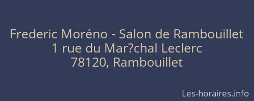 Frederic Moréno - Salon de Rambouillet