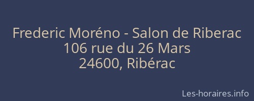Frederic Moréno - Salon de Riberac