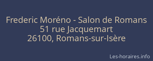 Frederic Moréno - Salon de Romans