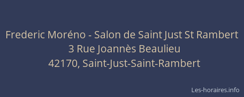 Frederic Moréno - Salon de Saint Just St Rambert