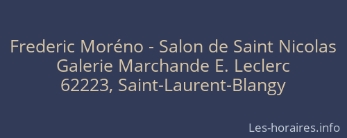 Frederic Moréno - Salon de Saint Nicolas