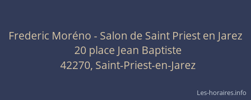 Frederic Moréno - Salon de Saint Priest en Jarez