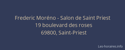 Frederic Moréno - Salon de Saint Priest