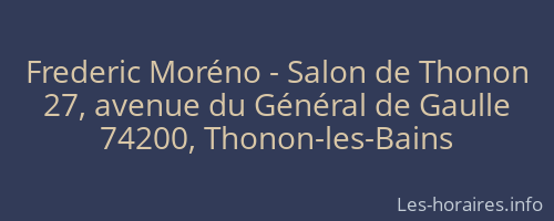 Frederic Moréno - Salon de Thonon