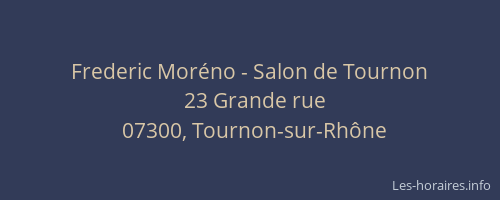 Frederic Moréno - Salon de Tournon
