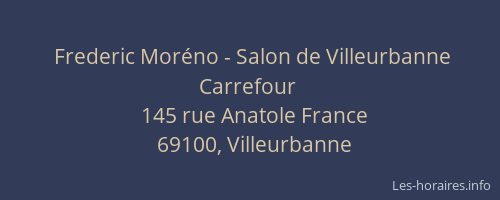 Frederic Moréno - Salon de Villeurbanne Carrefour