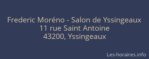 Frederic Moréno - Salon de Yssingeaux