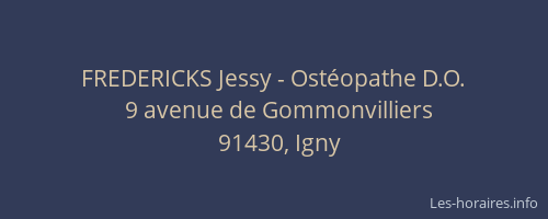 FREDERICKS Jessy - Ostéopathe D.O.