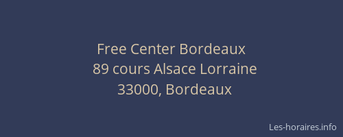 Free Center Bordeaux