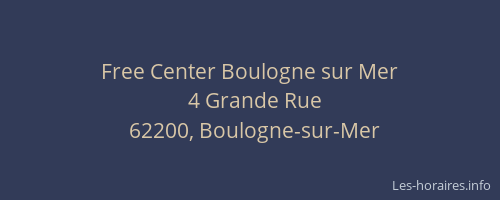 Free Center Boulogne sur Mer