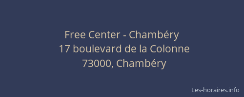 Free Center - Chambéry