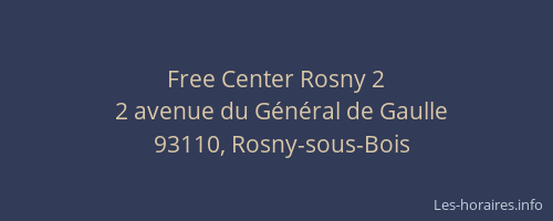 Free Center Rosny 2