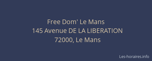 Free Dom' Le Mans