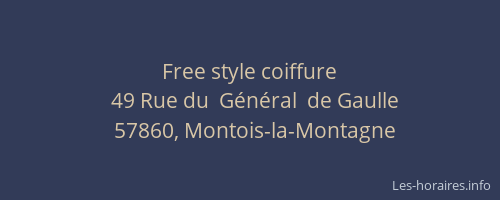 Free style coiffure