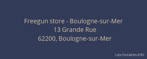 Freegun store - Boulogne-sur-Mer