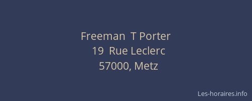 Freeman  T Porter