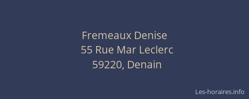 Fremeaux Denise