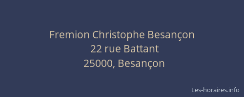 Fremion Christophe Besançon