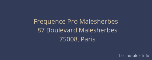 Frequence Pro Malesherbes