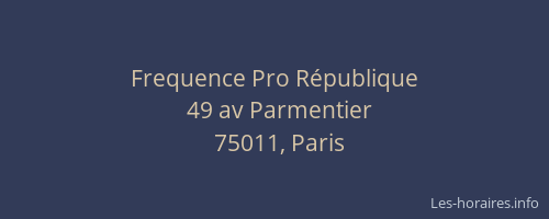 Frequence Pro République