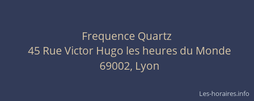 Frequence Quartz