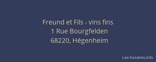 Freund et Fils - vins fins
