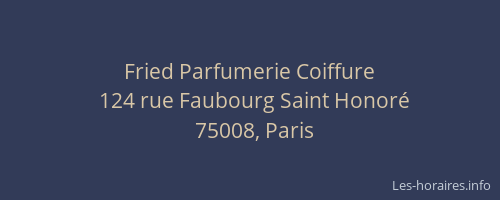 Fried Parfumerie Coiffure