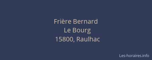 Frière Bernard