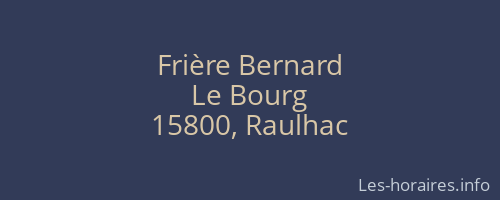 Frière Bernard