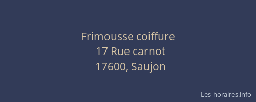 Frimousse coiffure