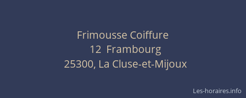 Frimousse Coiffure