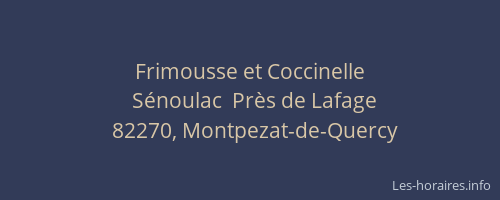 Frimousse et Coccinelle
