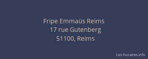 Fripe Emmaüs Reims
