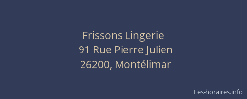 Frissons Lingerie