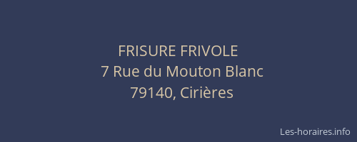 FRISURE FRIVOLE