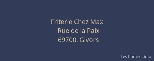 Friterie Chez Max