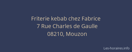 Friterie kebab chez Fabrice