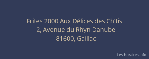Frites 2000 Aux D&eacute;lices des Ch'tis