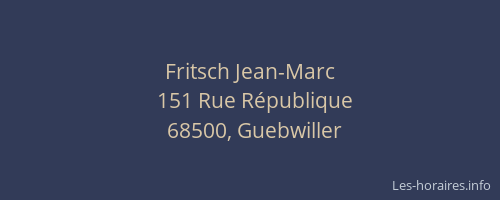 Fritsch Jean-Marc