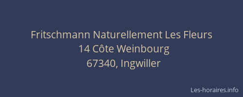 Fritschmann Naturellement Les Fleurs