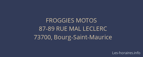 FROGGIES MOTOS