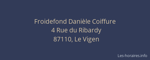 Froidefond Dani&egrave;le Coiffure