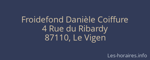 Froidefond Danièle Coiffure